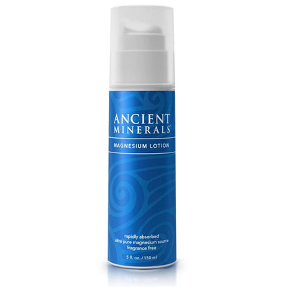 Ancient Minerals Magnesium Lotion – Zechstein Magnesiumchlorid-Creme mit Sheabutter, Bio-Ölen & Hyaluronsäure für Hautfeuchtigkeit, nicht fettende Körperlotion, 150 ml