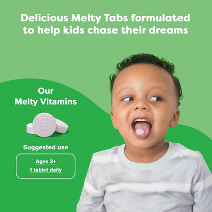 Renzo's Dynamit Vitamin D3, Auflösende Kinder Vitamin D3, 60 zuckerfreie Schmelztabletten, Geschmack nach grünem Apfel