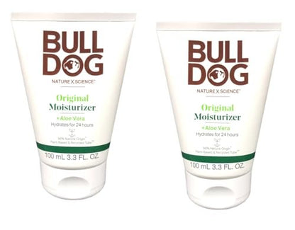 Bulldog Skincare Original Feuchtigkeitscreme für Männer mit Aloe Vera, 100 ml (2er-Pack)