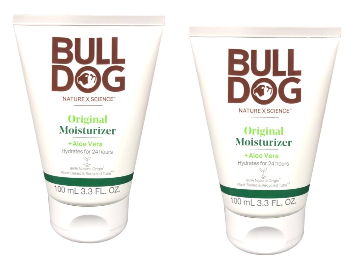Bulldog Skincare Original Feuchtigkeitscreme für Männer mit Aloe Vera, 100 ml (2er-Pack)