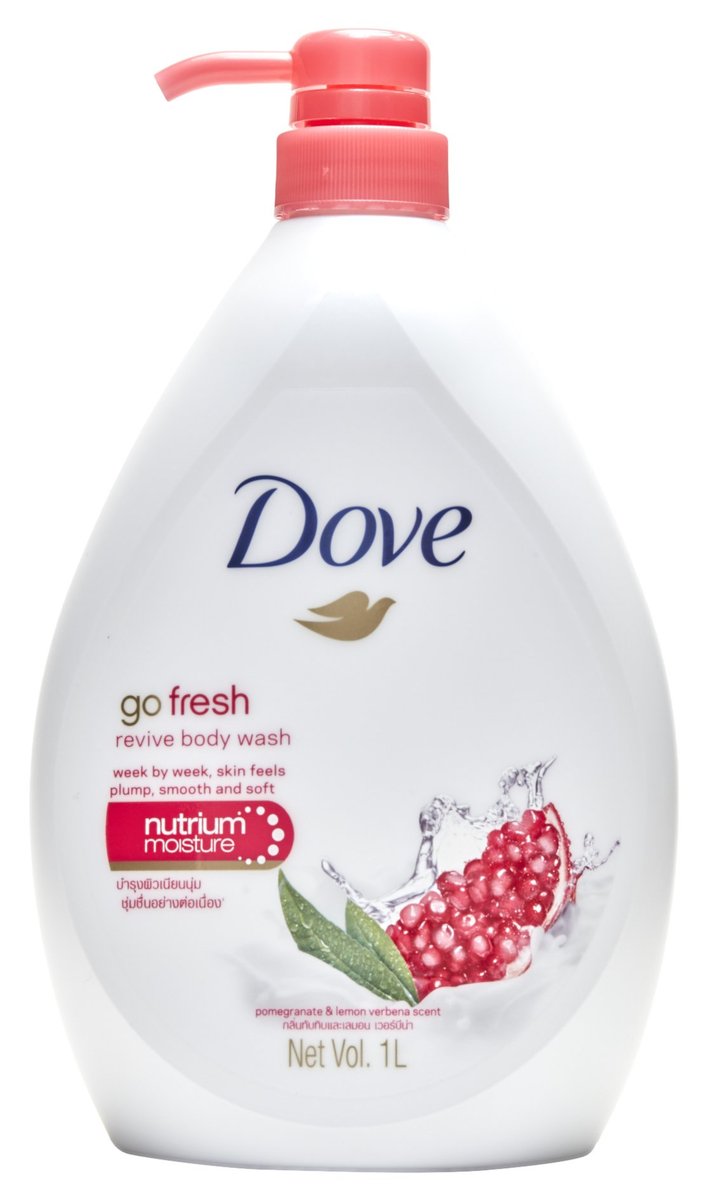 Dove Go Fresh Revive Duschgel, Granatapfel und Zitronenverbene Duft, 1 Liter (Internationale Version)