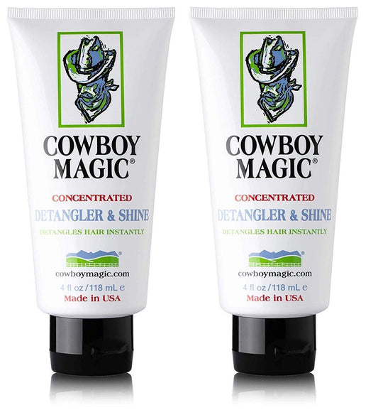 Cowboy Magic Detangler & Shine für Pferde, 4 oz - 2er-Pack Conditioner, Weiß