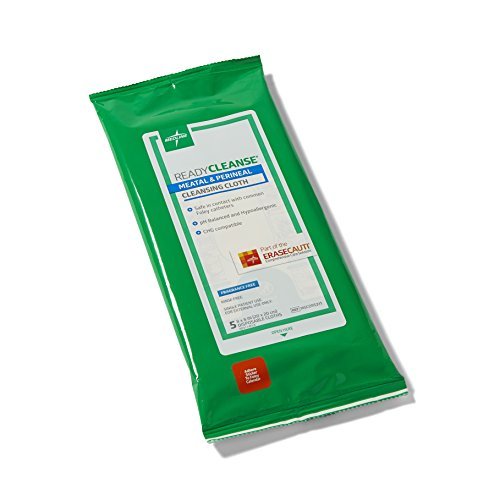 Medline Readycleanse Reinigungstücher für den Intimbereich und Perinealbereich, Duftfrei, Hypoallergen, 20,3 cm x 20,3 cm, 5 Tücher (5er-Pack)