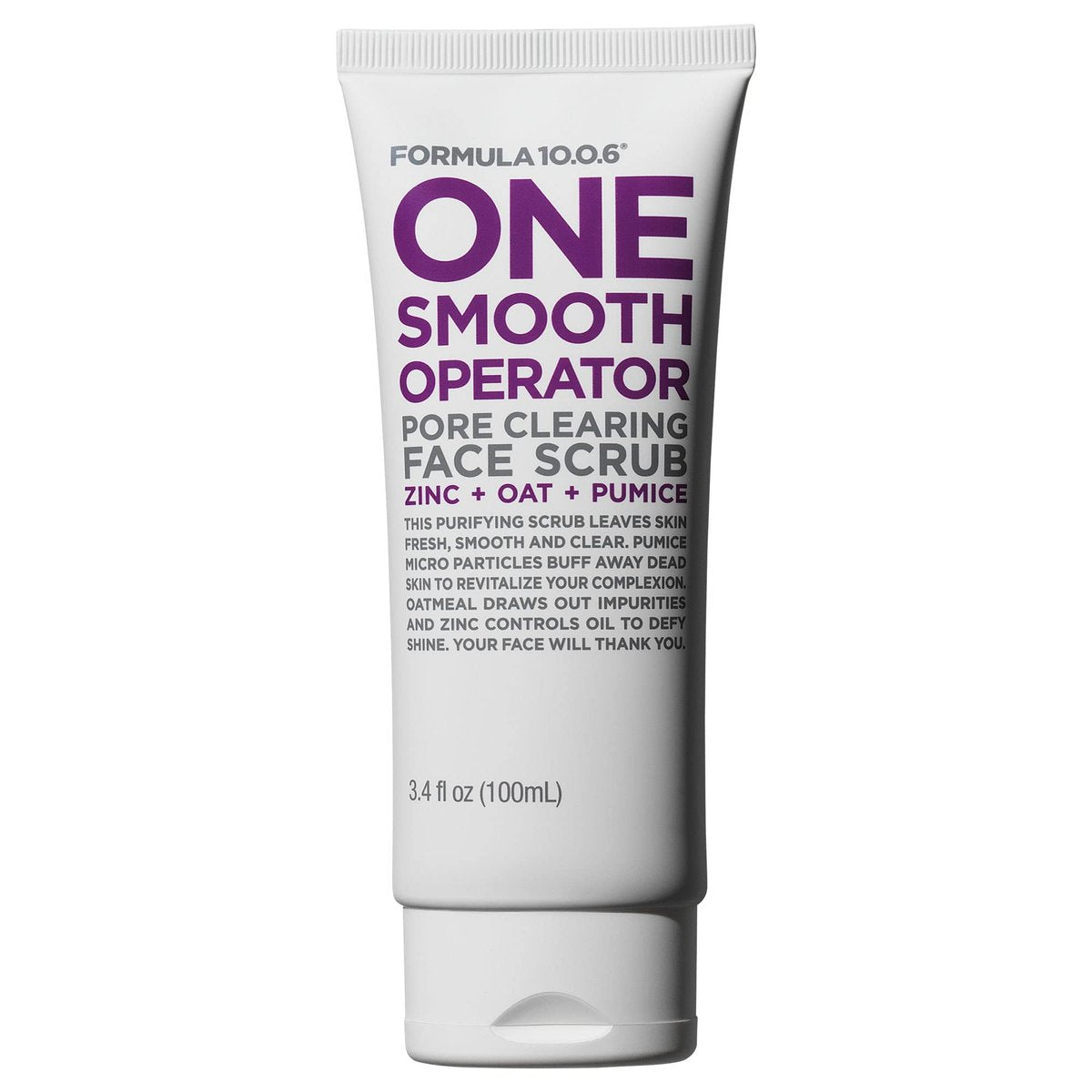 Formula 10.0.6 One Smooth Operator Porenreinigendes Gesichtspeeling – 3,4 Fl. Oz. – für frische, glatte & klare Haut – vegan, parabenfrei & tierversuchsfrei