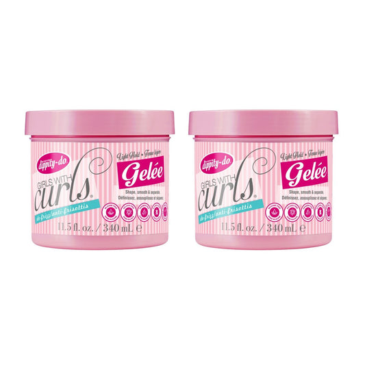 Dippity Do Girls with Curls Light Hold Gelee – Locken definieren, glätten und bändigen, mit Aloe, Vitamin E & Weizenprotein, frizzfrei, nie knusprig, Lockengel für Frauen, 2er-Pack (2 x 340 g)