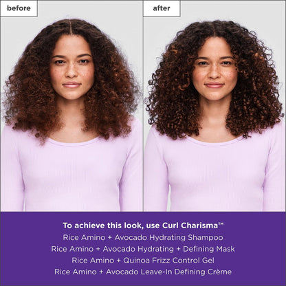 Briogeo Curl Charisma Reis-Amino + Avocado Feuchtigkeitsshampoo | Definition und Feuchtigkeit für welliges, lockiges und krauses Haar | Reduziert Frizz | Sulfatfrei | Vegan & tierversuchsfrei | 236 ml