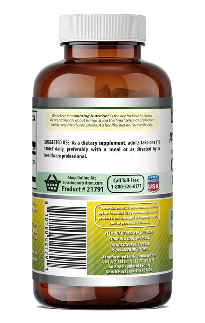 Amazing Formulas Chrompicolinat 200 µg | Tabletten | Non-GMO | Glutenfrei | Hergestellt in den USA (1 Packung | 240 Tabletten)