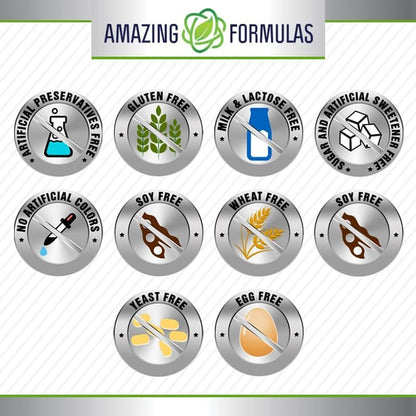 Amazing Formulas Chrompicolinat 200 µg | Tabletten | Non-GMO | Glutenfrei | Hergestellt in den USA (1 Packung | 240 Tabletten)