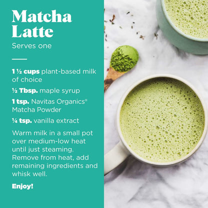 Navitas Organics Matcha-Pulver – Für Tee, Latte, Smoothies, Desserts & mehr – Energie & Antioxidantien – Premium-Kochqualität – USDA Bio, Nicht-GVO, Glutenfrei, Koscher, Vegan (85 g Beutel, 85 Portionen)