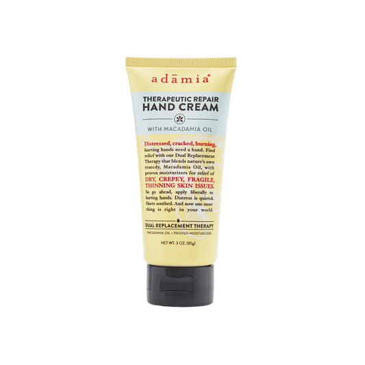 Adamia Therapeutische Handcreme mit Macadamianussöl und Promega-7, 89 ml Tube – Duftfrei, Parabenfrei, Nicht-GMO
