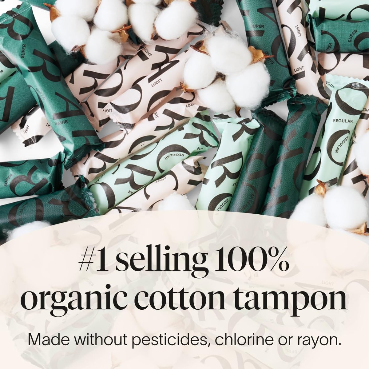 Cora Bio-Baumwoll-Tampons Multipack (18 Regular, 18 Super Tampons)