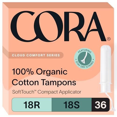 Cora Bio-Baumwoll-Tampons Multipack (18 Regular, 18 Super Tampons)