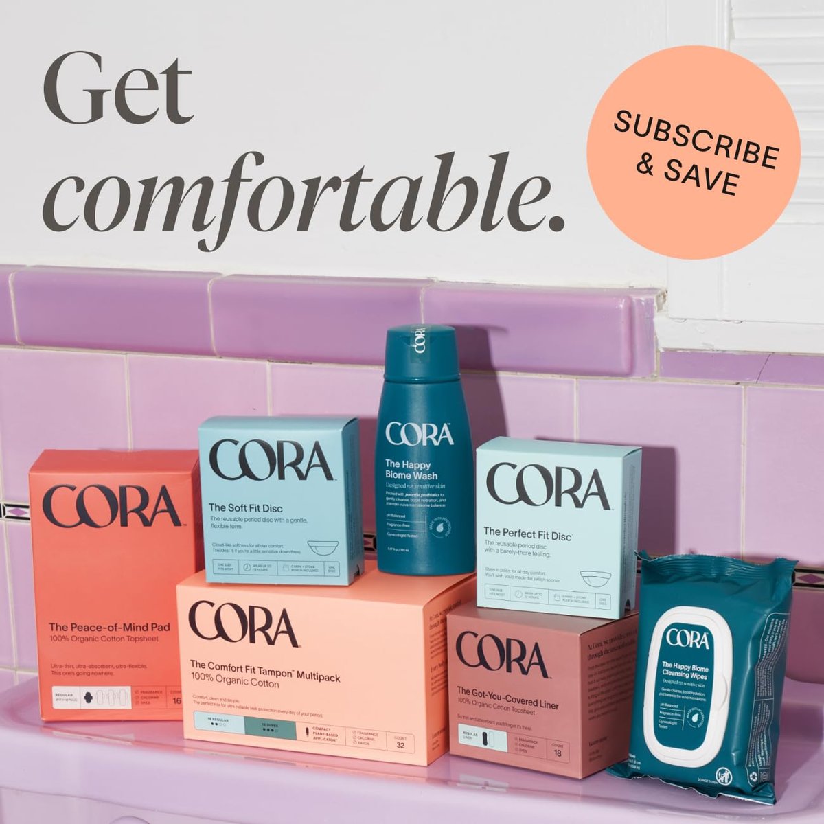 Cora Bio-Tampons Multipack – 12 Light, 12 Regular, 12 Super – 36 Stück