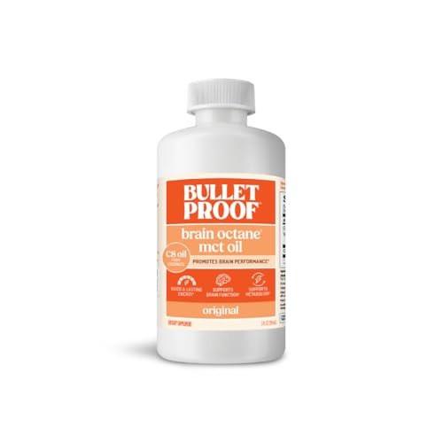 Bulletproof Brain Octane C8 MCT Öl Reisegröße, 85 ml – 100% reines Kokosöl, dreifach destilliertes Keto-Energie-Supplement für Kaffee & Smoothies, ungesüßt, ohne Zusatzstoffe oder Füllstoffe, nicht genetisch verändert