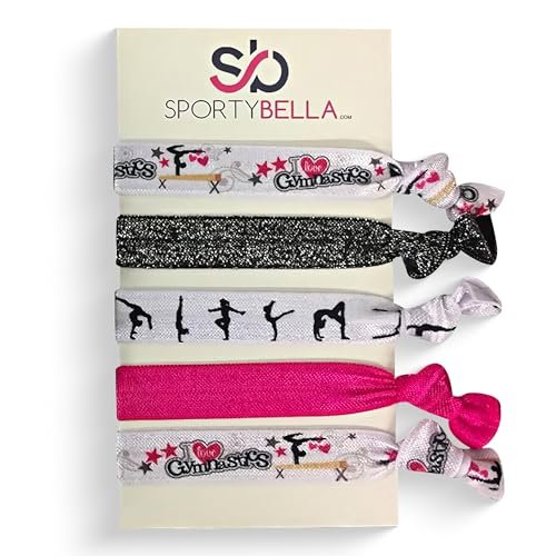 Gymnastik-Haargummis – 5er-Pack bunte Haarbänder für Mädchen, Turnzubehör von SportyBella