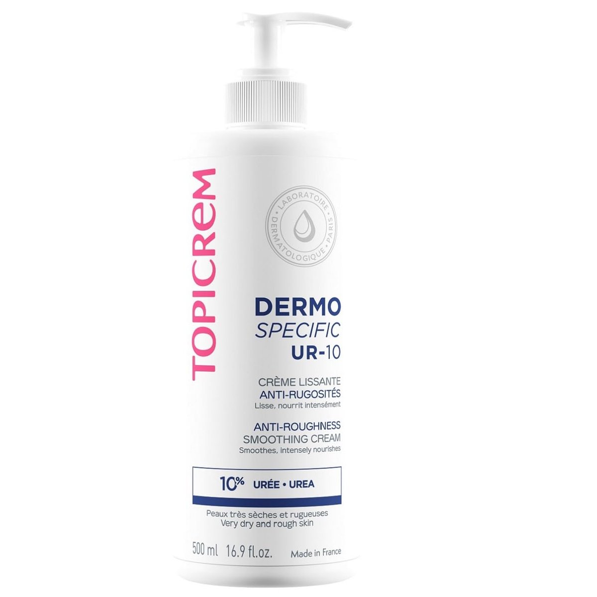 Topicrem UR-10 Anti-Roughness Smoothing Cream 500ml – Intensive Feuchtigkeitspflege für raue Haut