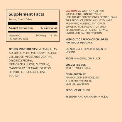 Vitamin C 1000 mg – 300 vegane Tabletten zur Unterstützung des Immunsystems