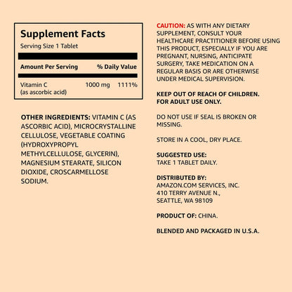 Vitamin C 1000 mg – 300 vegane Tabletten zur Unterstützung des Immunsystems