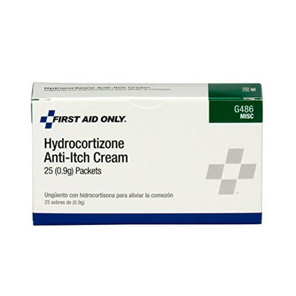 First Aid Only Hydrocortison-Creme Beutel, 25 Stück – Linderung bei Juckreiz & Hautreizungen