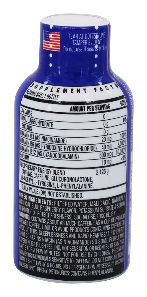 Stacker 2 Blue Raspberry B12 Energy Shot (12er-Pack) – 60 ml pro Portion