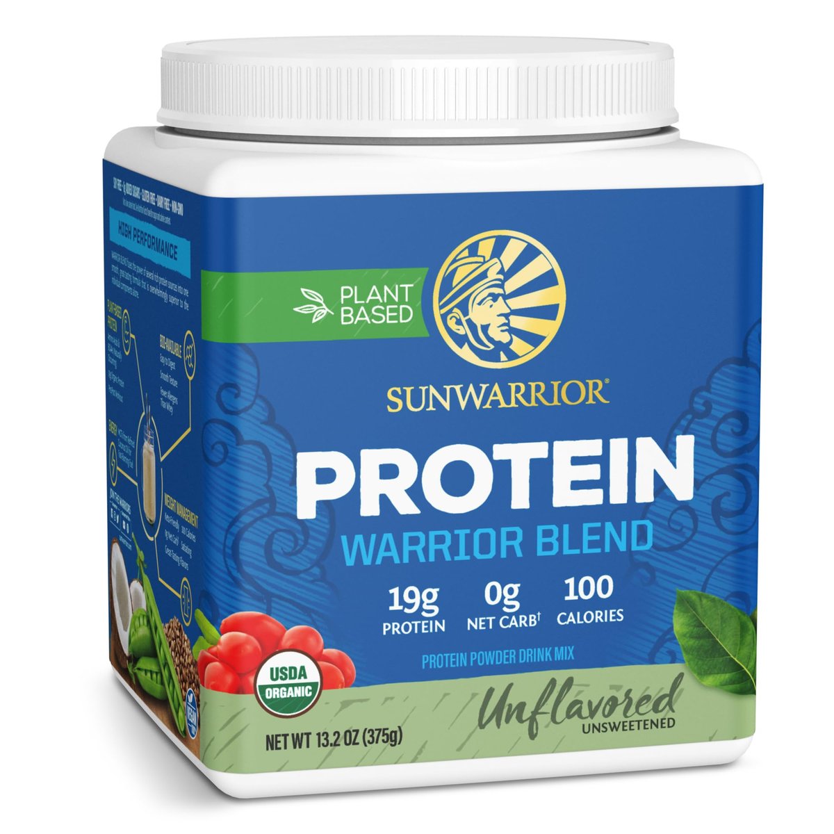 Sunwarrior Bio Pflanzliches Proteinpulver – Ungesüßtes veganes Protein mit BCAA-Aminosäuren & Hanfsamen-Erbsen-Mischung – Ohne Soja, Milchfüllstoffe & Gluten (Ungesüßt, 15 Portionen)