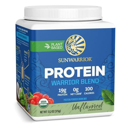 Sunwarrior Bio Pflanzliches Proteinpulver – Ungesüßtes veganes Protein mit BCAA-Aminosäuren & Hanfsamen-Erbsen-Mischung – Ohne Soja, Milchfüllstoffe & Gluten (Ungesüßt, 15 Portionen)