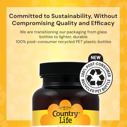 Country Life Chelat-Magnesiumglycinat 400 mg – Hochdosiertes Magnesium für innere Ruhe, Muskelentspannung, Energie & Knochenunterstützung – Zertifiziert glutenfrei, vegan, koscher, nicht-GVO – 90 Tabletten