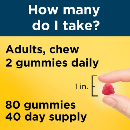 Nature Made Männermultivitamin Gummis mit Omega-3 – Tägliche Nährstoffversorgung, 80 Gummis, 40 Tage Vorrat