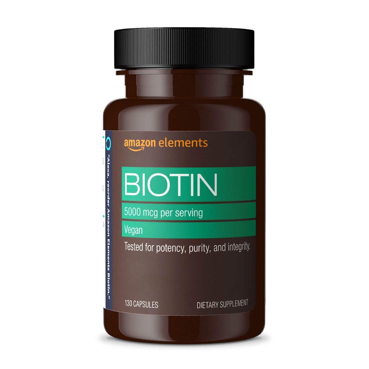 Veganes Biotin 5000 mcg für Haare, Haut und Nägel – 130 Kapseln, 4-Monats-Vorrat