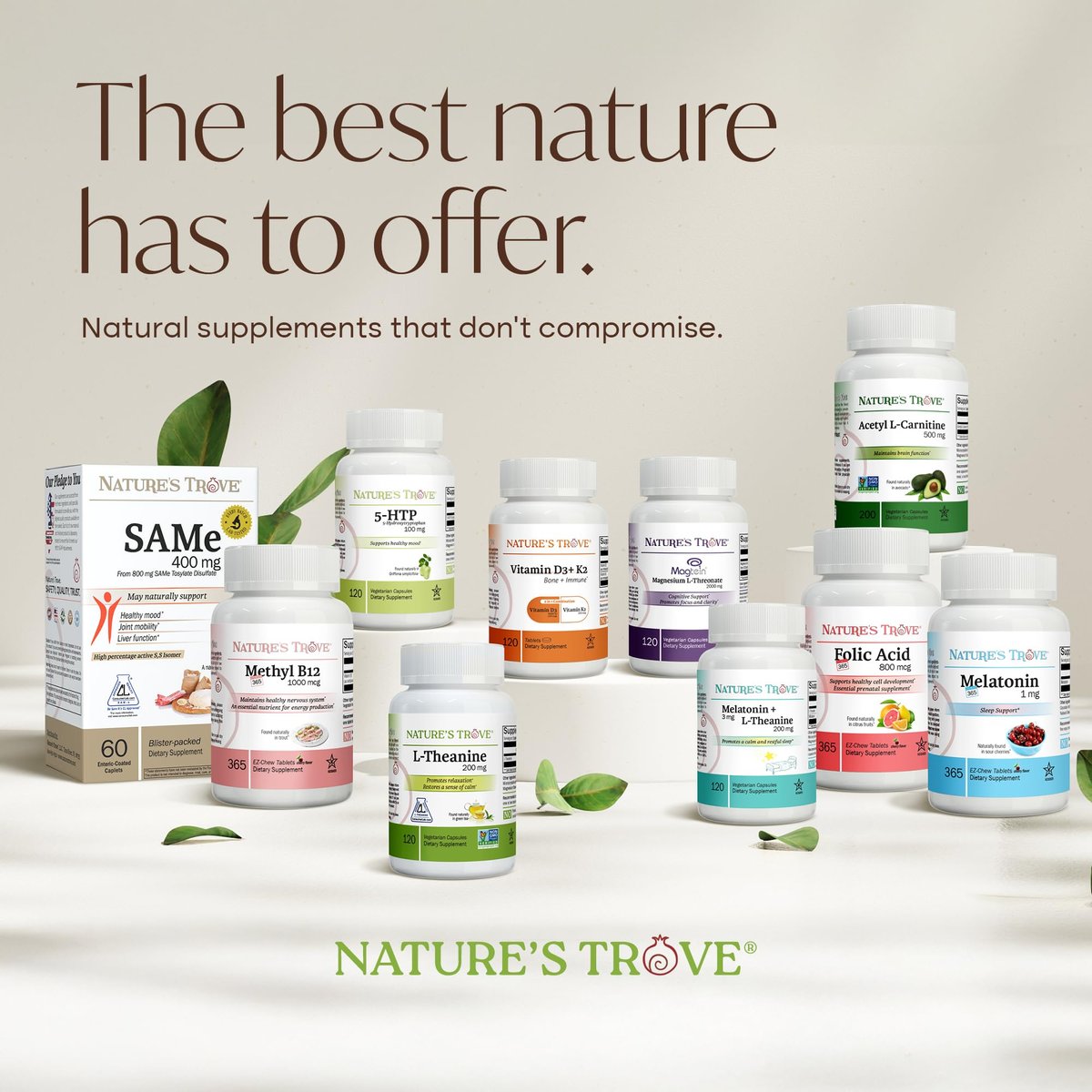 Nature's Trove SAM-e 400mg 30 magensaftresistente Kapseln - Vegan, Koscher, Nicht-GVO, Sojafrei, Glutenfrei - Stimmungs- und Gelenkunterstützung - Kaltgeformte Blisterverpackung