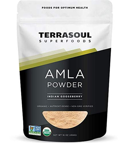 Terrasoul Superfoods Bio Amla-Pulver (Amalaki), 454 g – Reich an Antioxidantien und Vitamin C | Unterstützt das Immunsystem