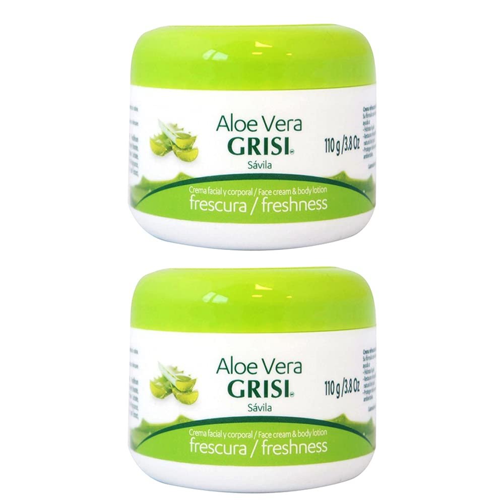 Grisi Aloe Vera Gesichtscreme & Körperlotion Frische, 3,8 Unzen (2er-Pack)