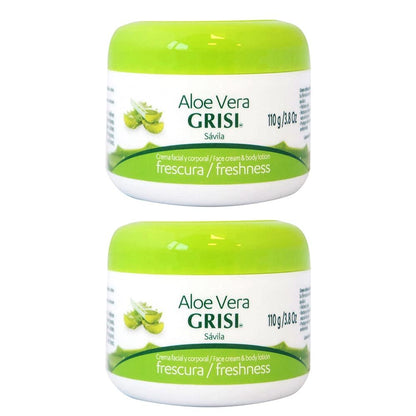 Grisi Aloe Vera Gesichtscreme & Körperlotion Frische, 3,8 Unzen (2er-Pack)