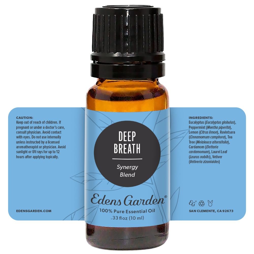 Edens Garden Deep Breath Ätherisches Öl Blend – 100% rein, premium, unverdünnt, therapeutisch, 10 ml