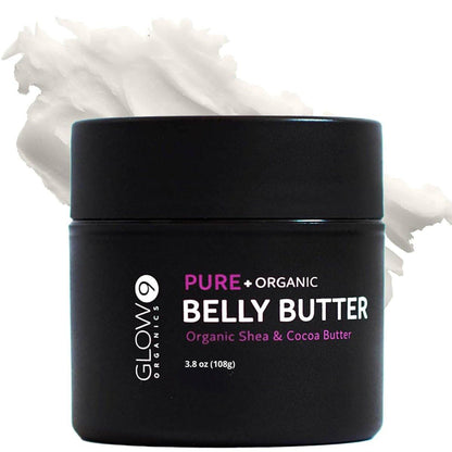 Glow Organics Schwangerschafts-Bauchbutter – 108 ml (3,8 oz) – Pflegende Feuchtigkeitscreme für die Schwangerschaft