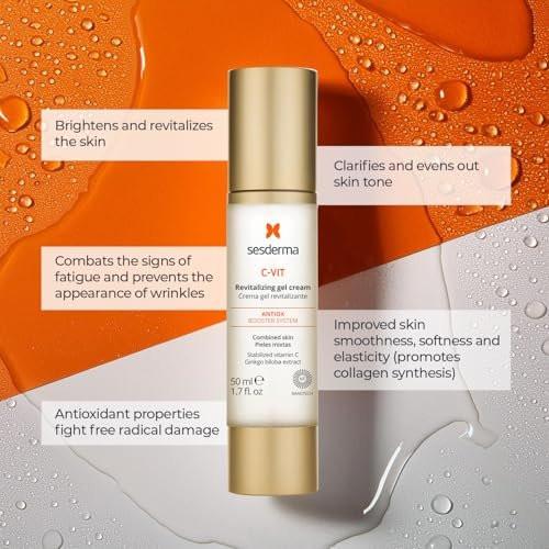 Sesderma C-VIT Revitalisierende Gel-Creme mit Vitamin C & Hyaluronsäure für jugendliche, strahlende Haut, 50 ml