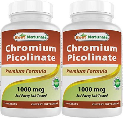 Best Naturals Chrompicolinat 1000 mcg – 120 Tabletten (2er-Pack)