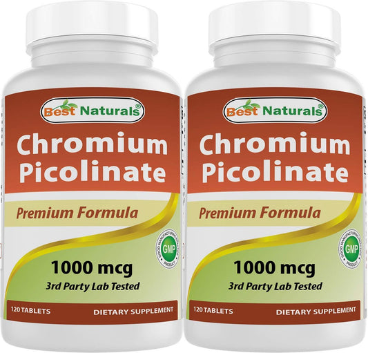 Best Naturals Chrompicolinat 1000 mcg – 120 Tabletten (2er-Pack)
