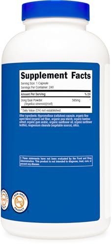Nutricost Dong Quai 565mg, 240 Kapseln (Angelica Sinensis) – Vegetarische Kapseln, Non-GMO, Glutenfrei