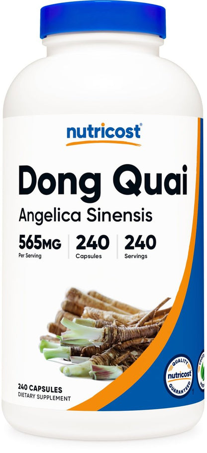 Nutricost Dong Quai 565mg, 240 Kapseln (Angelica Sinensis) – Vegetarische Kapseln, Non-GMO, Glutenfrei