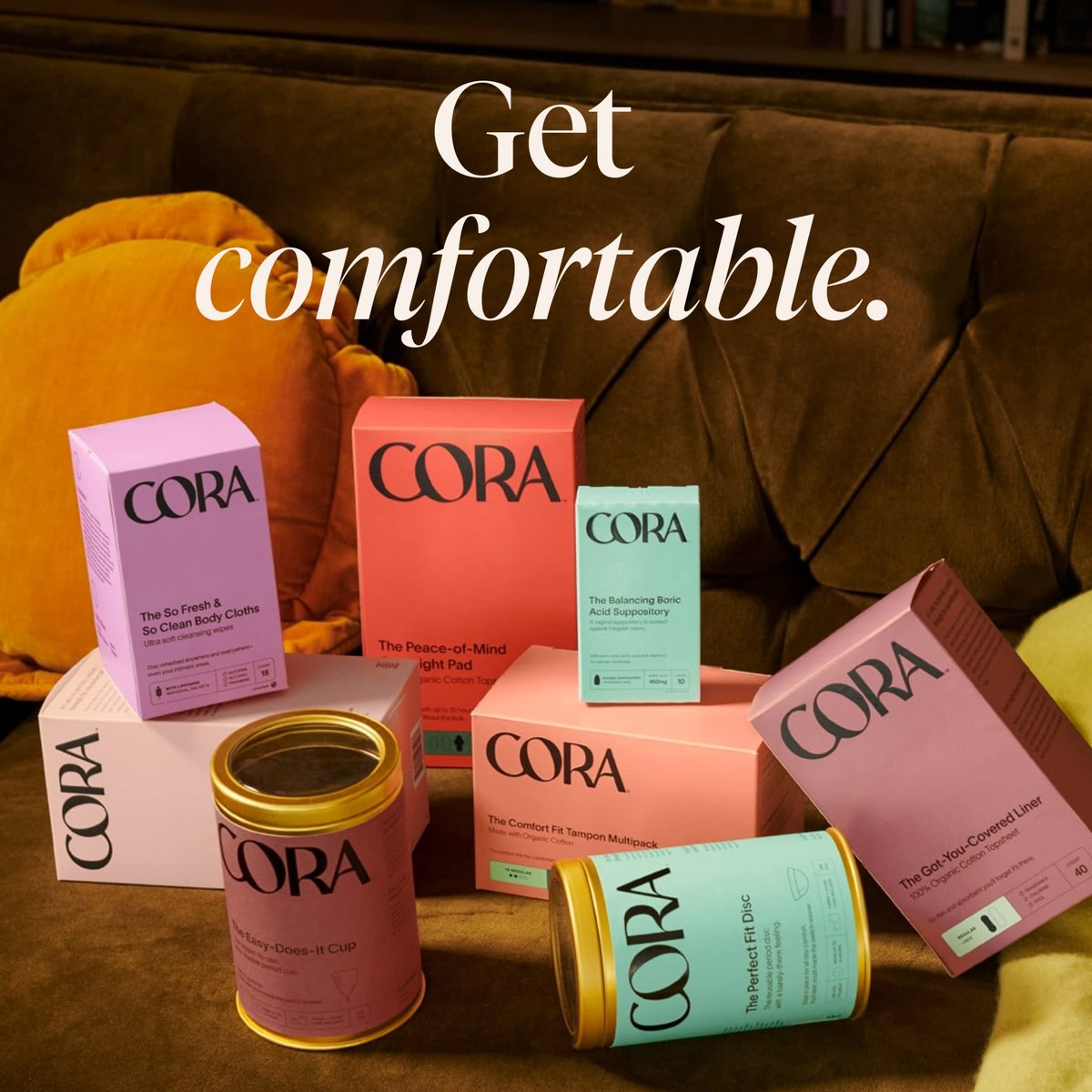 Cora Bio-Tampons ohne Applikator – Super Plus, 36 Stück, 100 % Bio-Baumwolle