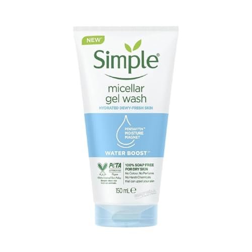 Simple Water Boost Micellar Gel Gesichtsreinigung, 5 Oz (150 ML) (1 Packung)