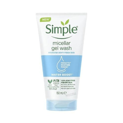 Simple Water Boost Micellar Gel Gesichtsreinigung, 5 Oz (150 ML) (1 Packung)