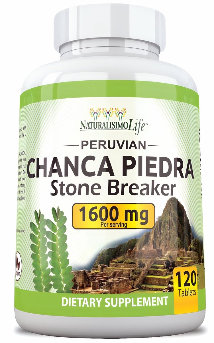 NaturalisimoLife Chanca Piedra 1600 mg pro Portion – 120 Tabletten – Peruanischer Chanca Piedra