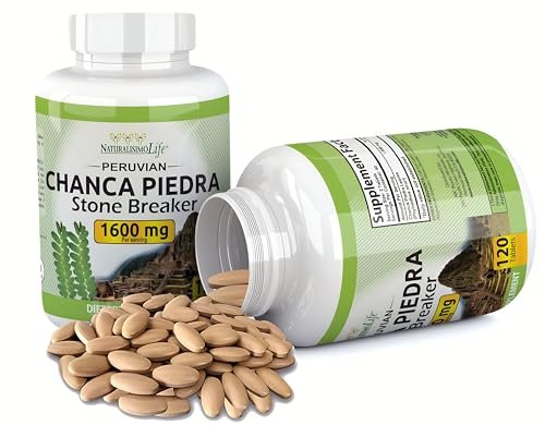 NaturalisimoLife Chanca Piedra 1600 mg pro Portion – 120 Tabletten – Peruanischer Chanca Piedra