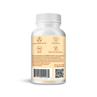 Bulletproof Zink mit Kupfer Kapseln, 60 Stück, Mineralien und Antioxidantien für Immunität und Stimmung