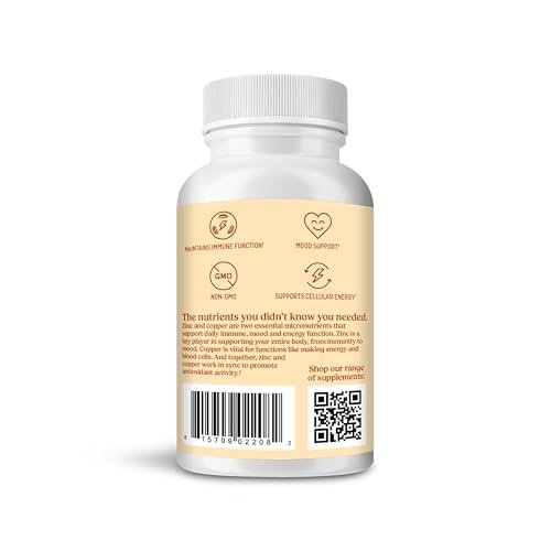 Bulletproof Zink mit Kupfer Kapseln, 60 Stück, Mineralien und Antioxidantien für Immunität und Stimmung
