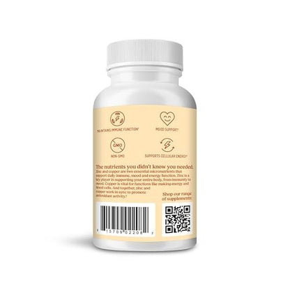 Bulletproof Zink mit Kupfer Kapseln, 60 Stück, Mineralien und Antioxidantien für Immunität und Stimmung