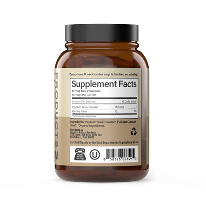 Bio Flohsamenschalen Kapseln 660mg – Ballaststoff Kapseln für Verdauungsregulierung, Darmreinigung, ungewürztes Vollfaserpulver, vegetarisch, glutenfrei, tägliche Unterstützung