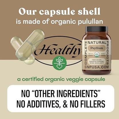 Bio Flohsamenschalen Kapseln 660mg – Ballaststoff Kapseln für Verdauungsregulierung, Darmreinigung, ungewürztes Vollfaserpulver, vegetarisch, glutenfrei, tägliche Unterstützung
